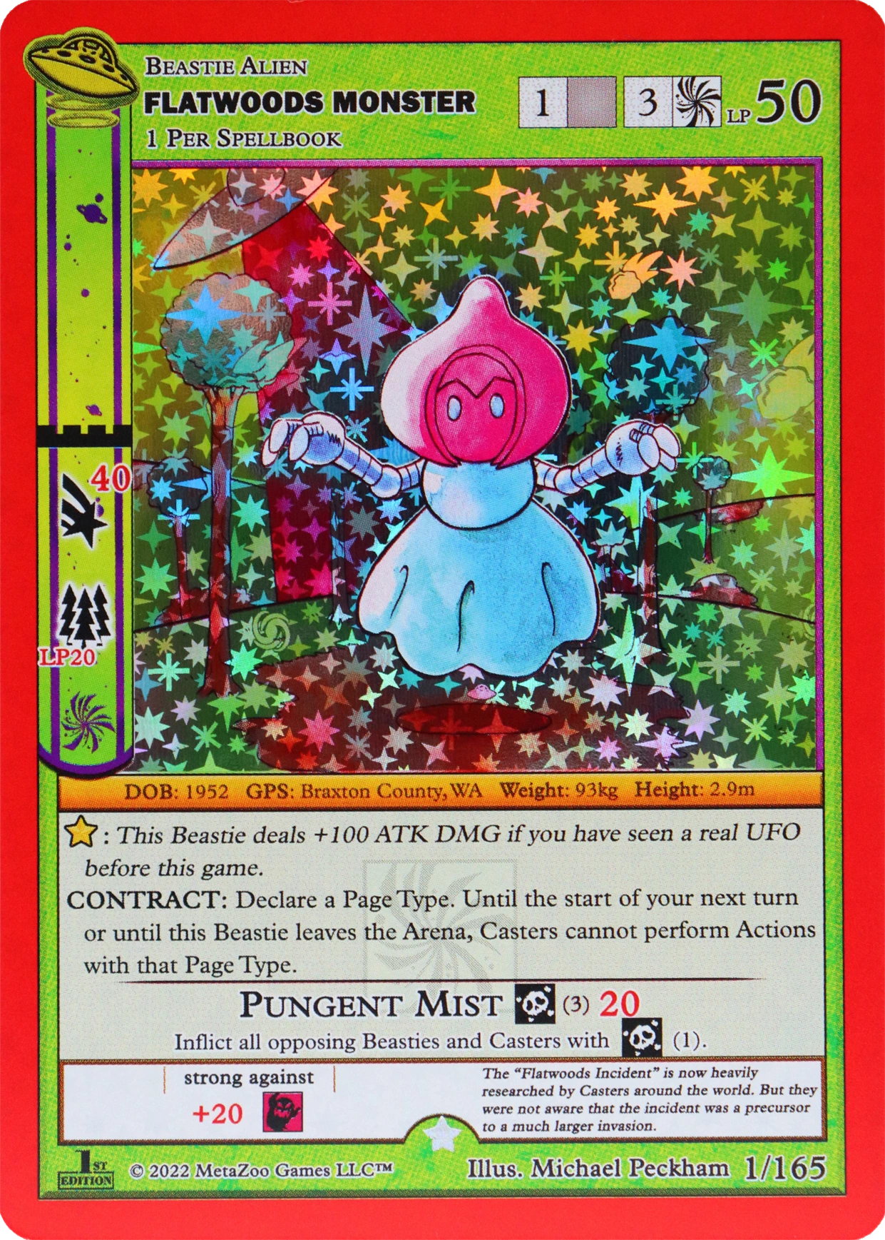 Flatwoods Monster 1/165 Full Holo MetaZoo UFO