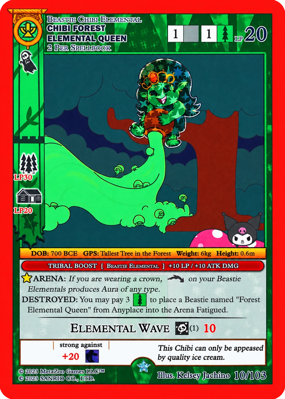 Chibi Forest Elemental Queen 10/103 Reverse Holo — Kuromi's Cryptid Carnival