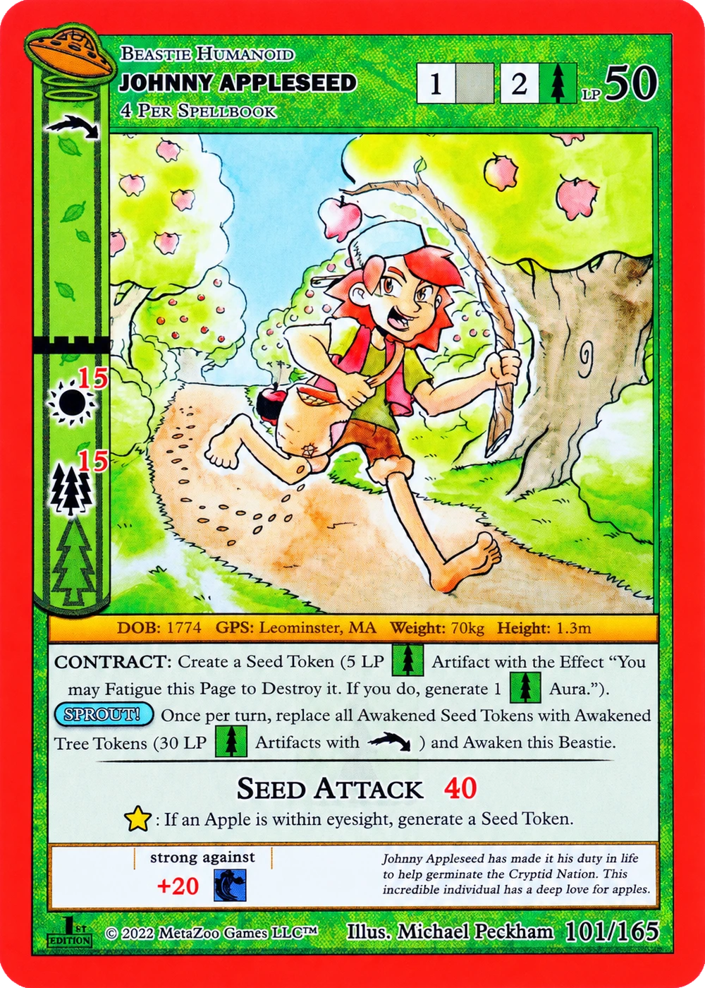 Johnny Appleseed 101/165 Non-Holo MetaZoo UFO