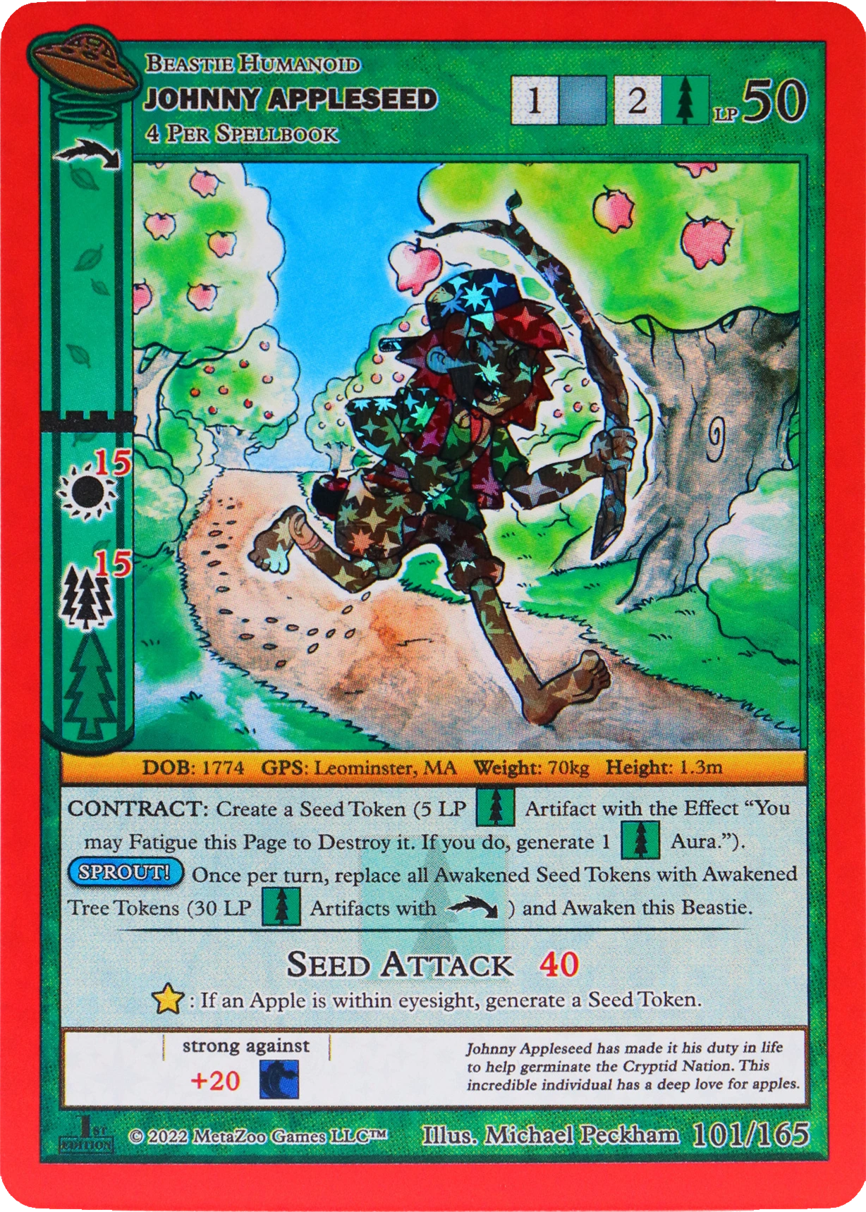 Johnny Appleseed 101/165 Reverse Holo MetaZoo UFO