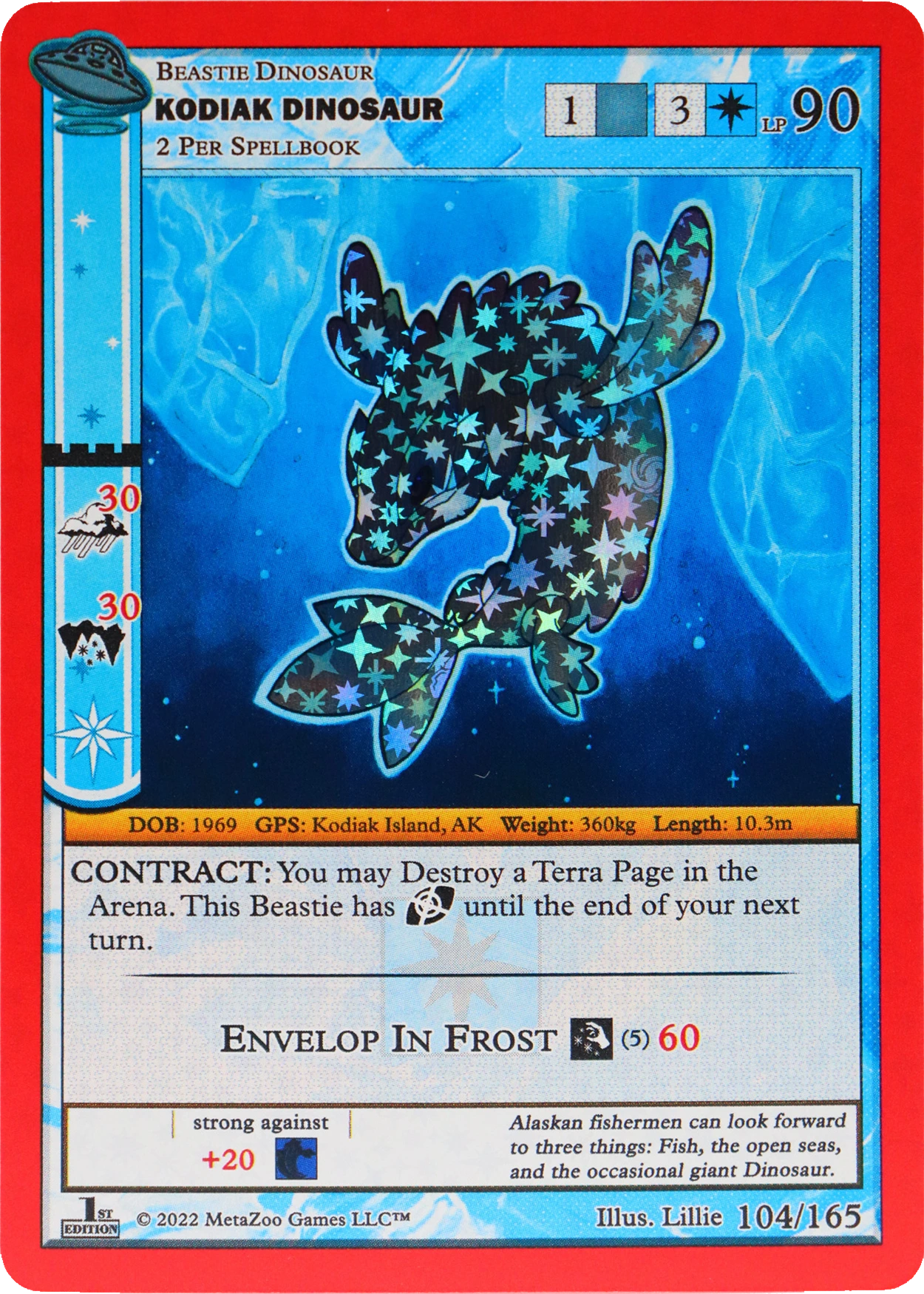 Kodiak Dinosaur 104/165 Reverse Holo MetaZoo UFO