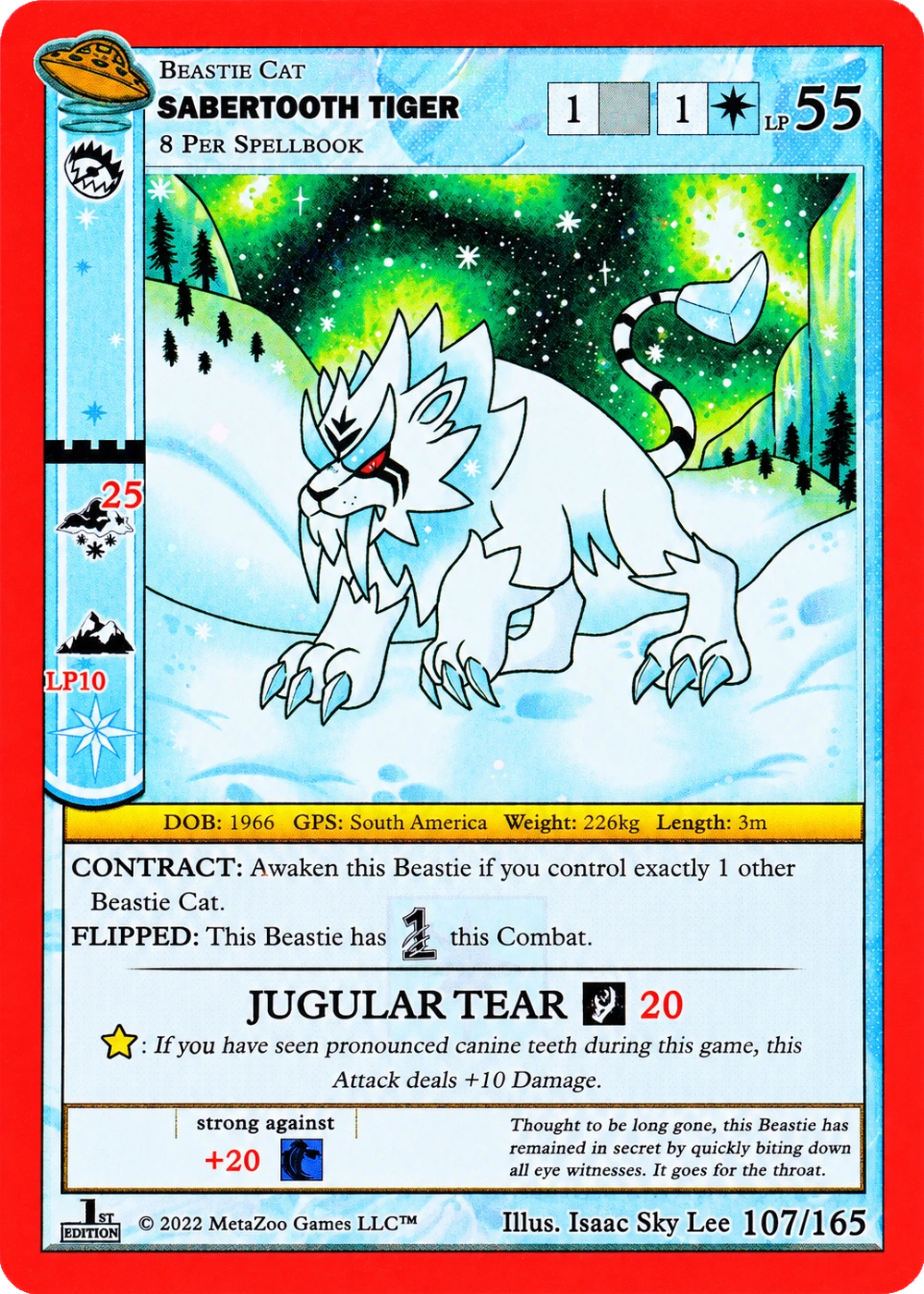 Sabertooth Tiger 107/165 Non-Holo MetaZoo UFO