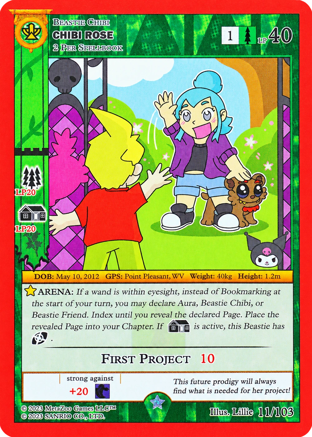 Chibi Rose 11/103 Non-Holo — Kuromi's Cryptid Carnival