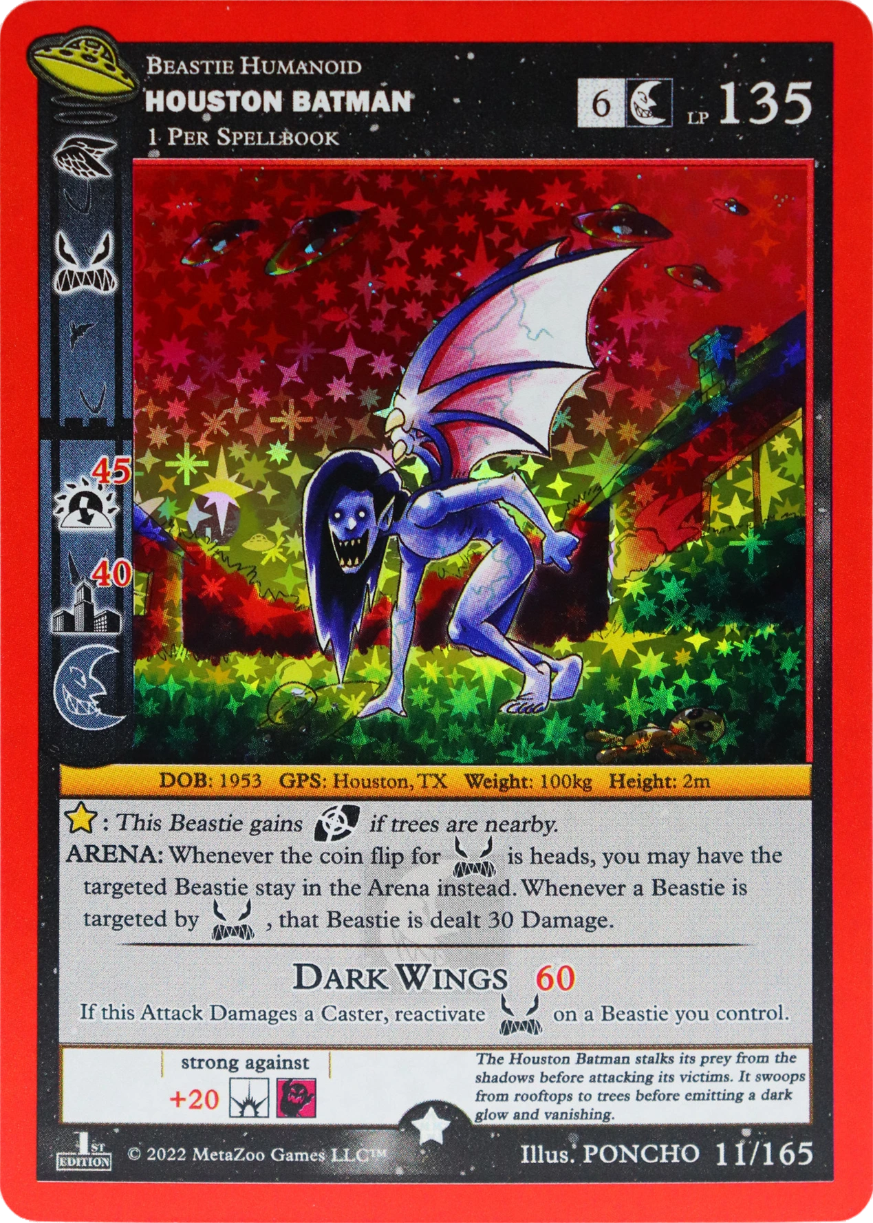 Houston Batman 11/165 Full Holo MetaZoo UFO