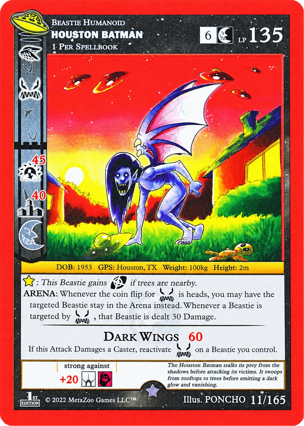 Houston Batman 11/165 Non-Holo MetaZoo UFO