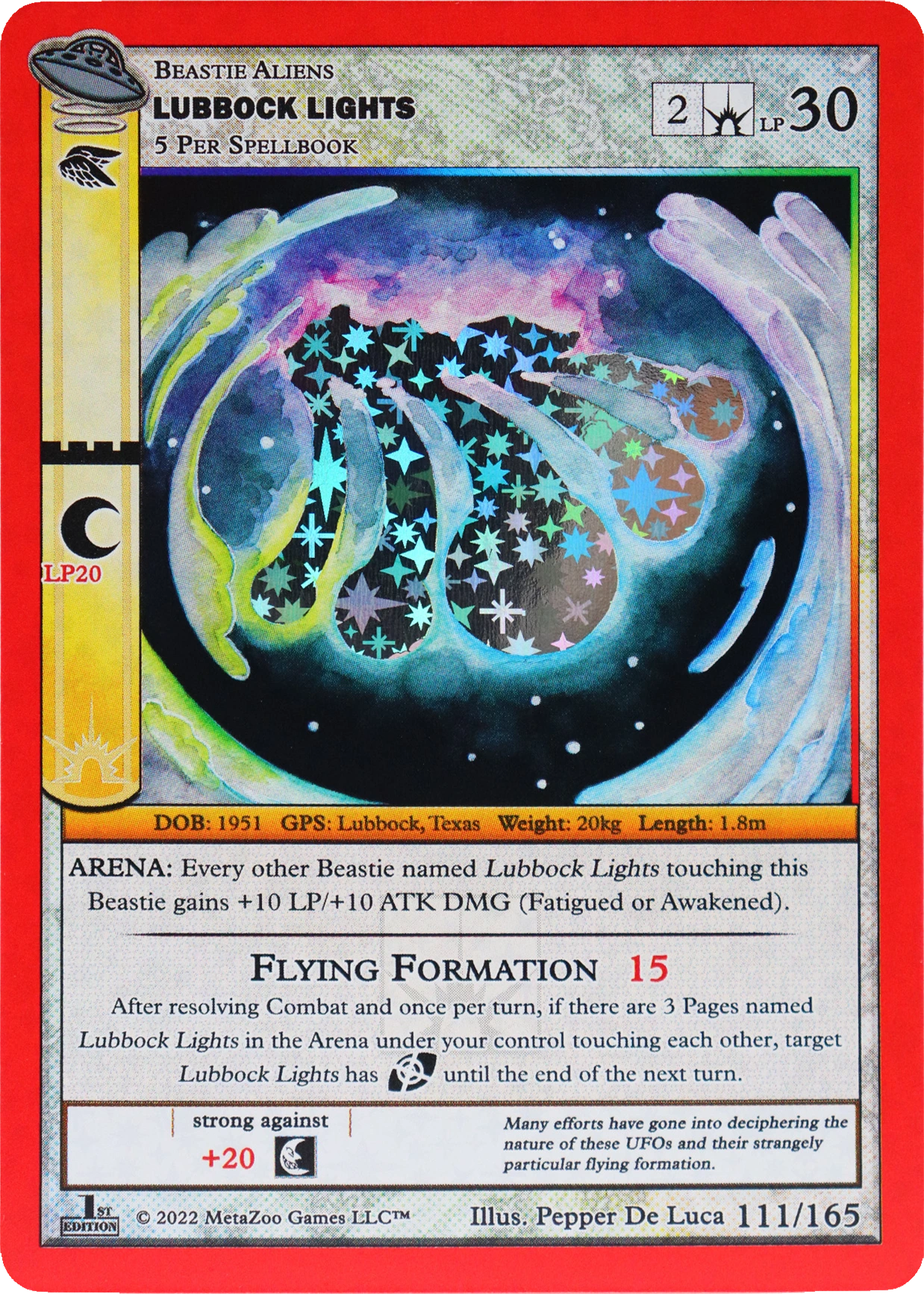 Lubbock Lights 111/165 Reverse Holo MetaZoo UFO