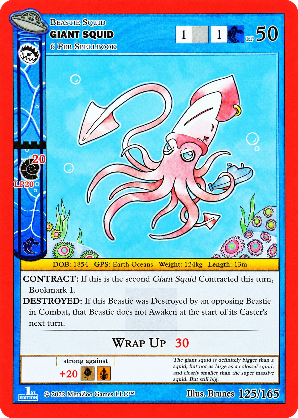 Giant Squid 125/165 Non-Holo MetaZoo UFO