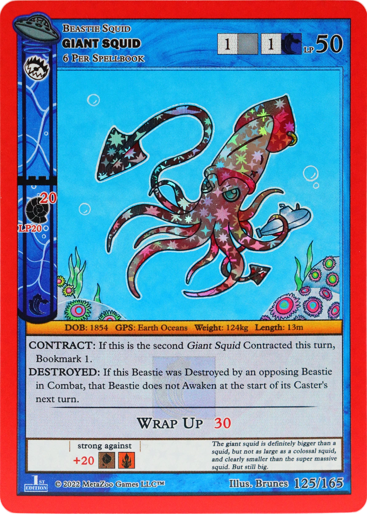 Giant Squid 125/165 Reverse Holo MetaZoo UFO