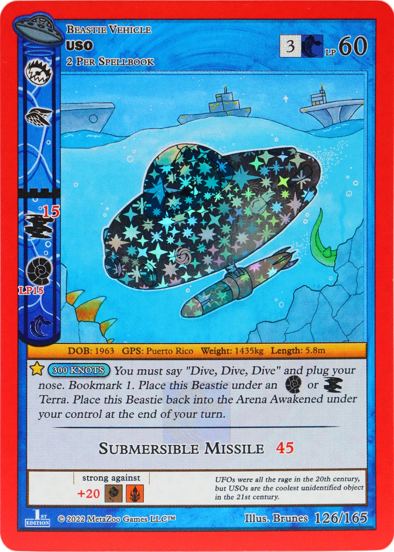 USO 126/165 Reverse Holo MetaZoo UFO