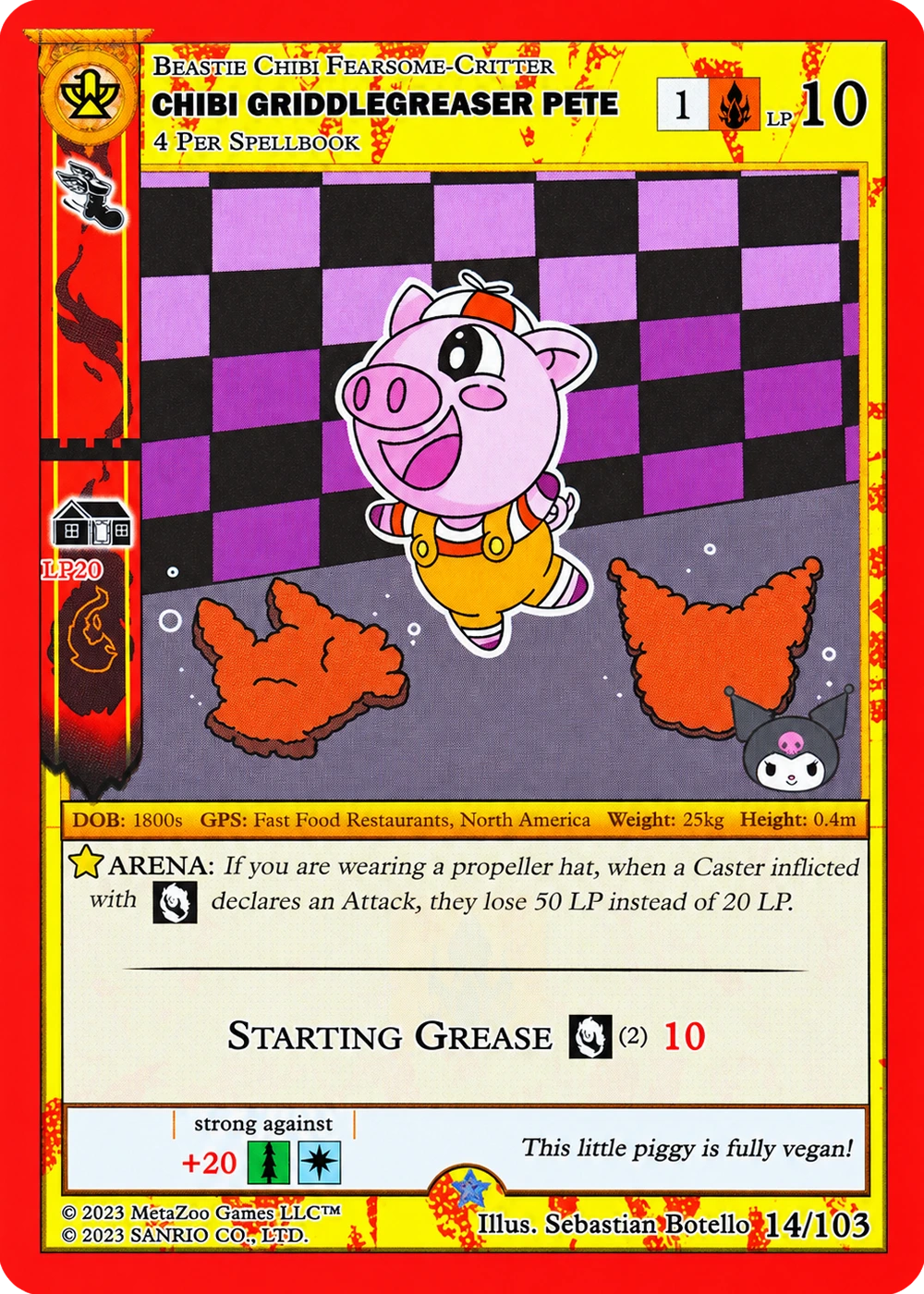 Chibi Griddlegreaser Pete 14/103 Non-Holo — Kuromi's Cryptid Carnival
