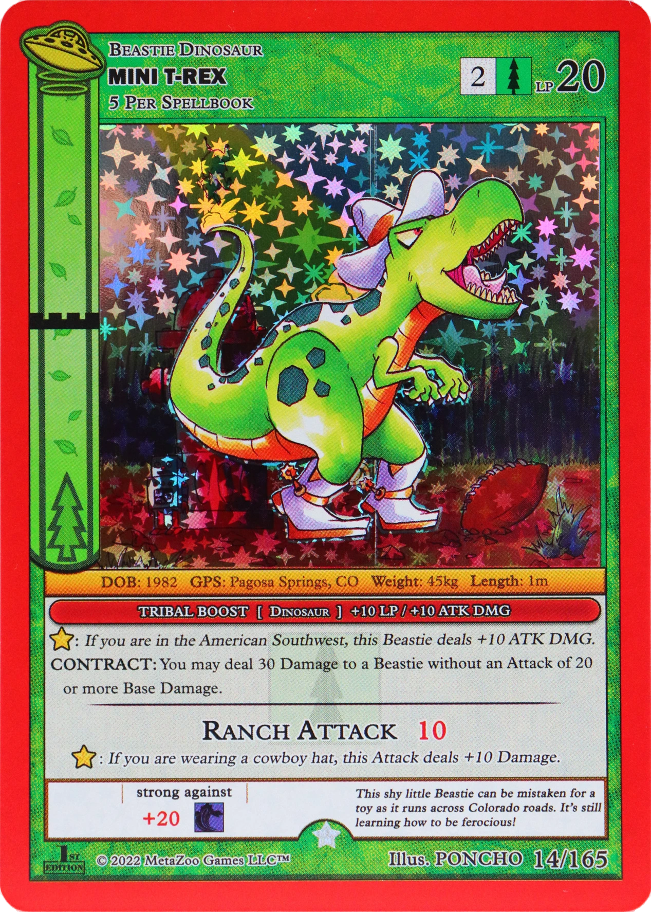Mini T-Rex 14/165 Full Holo MetaZoo UFO