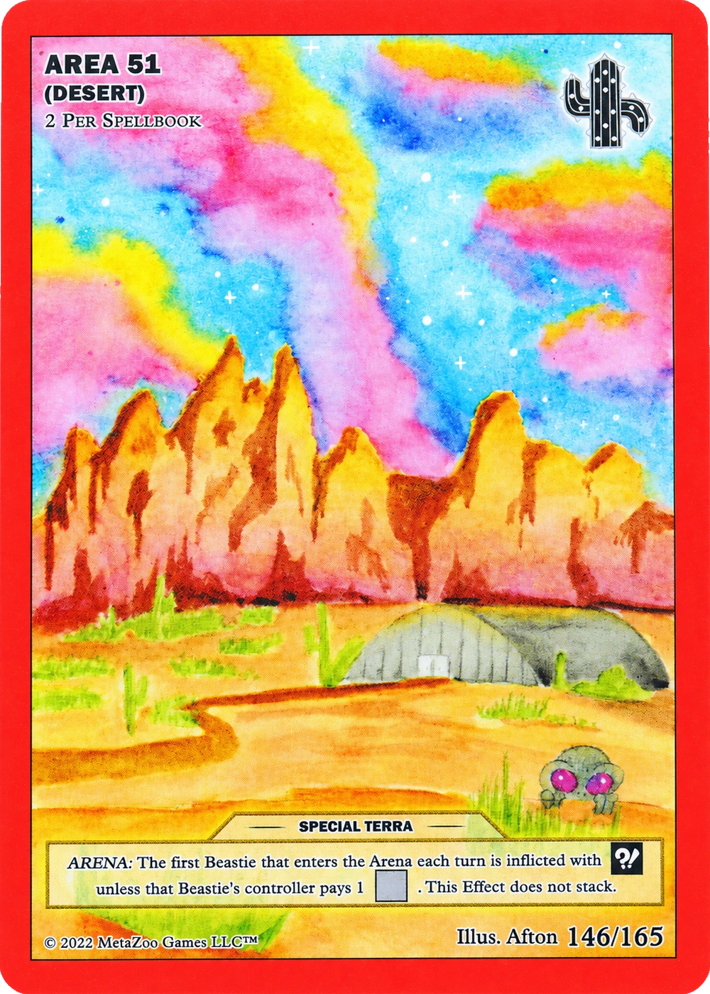 Area 51 (Desert) 146/165 Non-Holo MetaZoo UFO