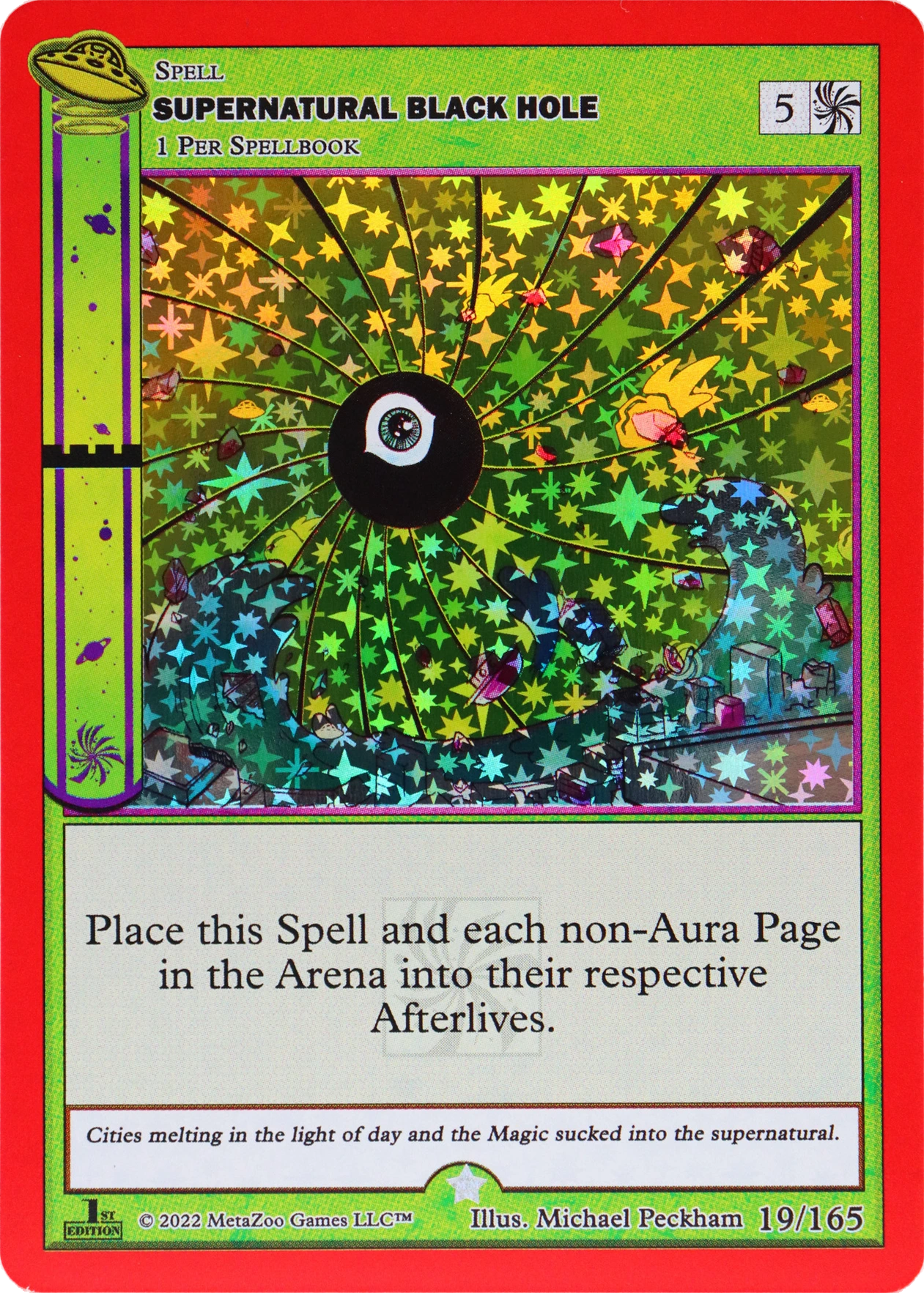 Supernatural Black Hole 19/165 Full Holo MetaZoo UFO