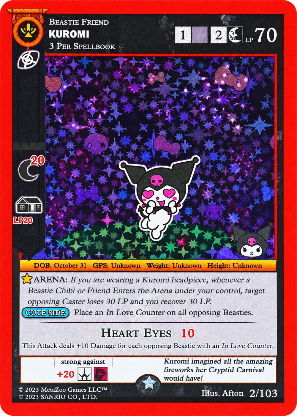 Kuromi 2/103 Full Holo — Kuromi's Cryptid Carnival