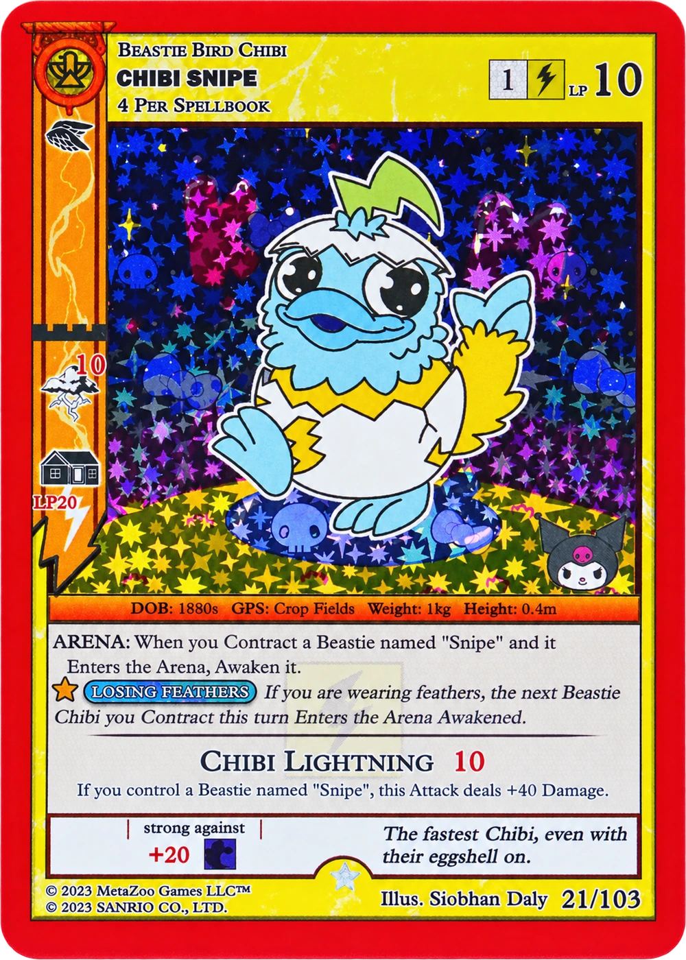 Chibi Snipe 21/103 Full Holo — Kuromi's Cryptid Carnival
