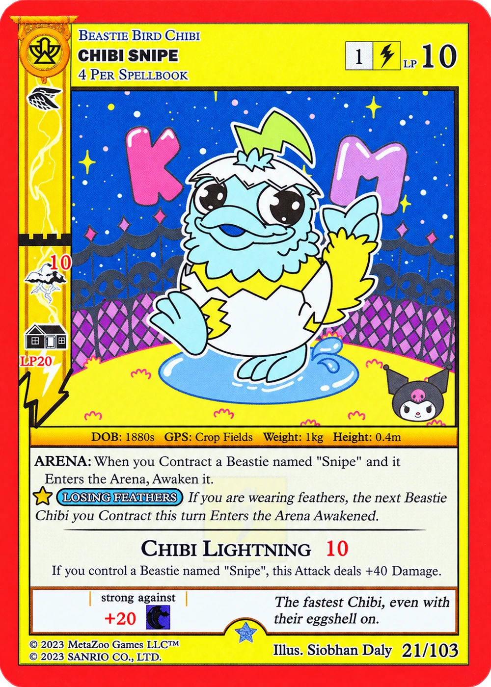 Chibi Snipe 21/103 Non-Holo — Kuromi's Cryptid Carnival