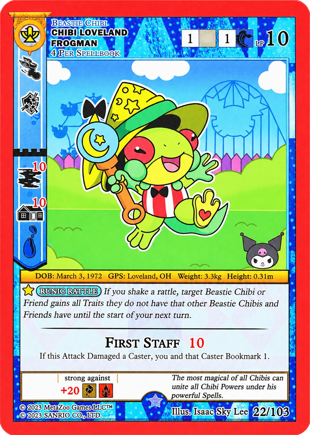 Chibi Loveland Frogman 22/103 Non-Holo — Kuromi's Cryptid Carnival