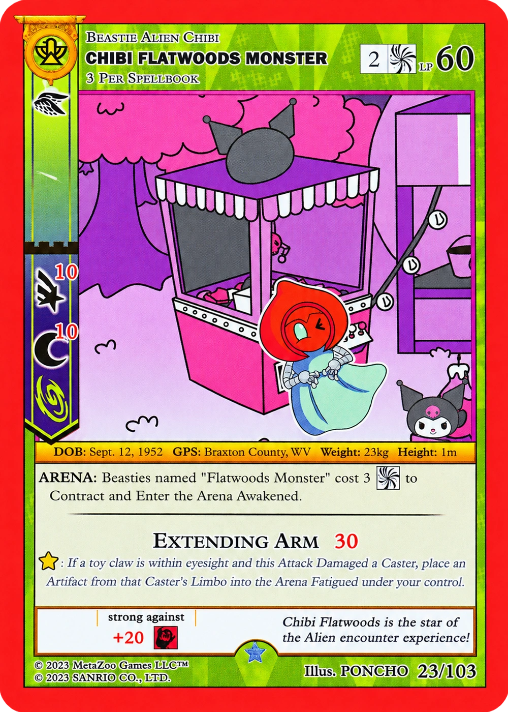 Chibi Flatwoods Monster 23/103 Non-Holo — Kuromi's Cryptid Carnival