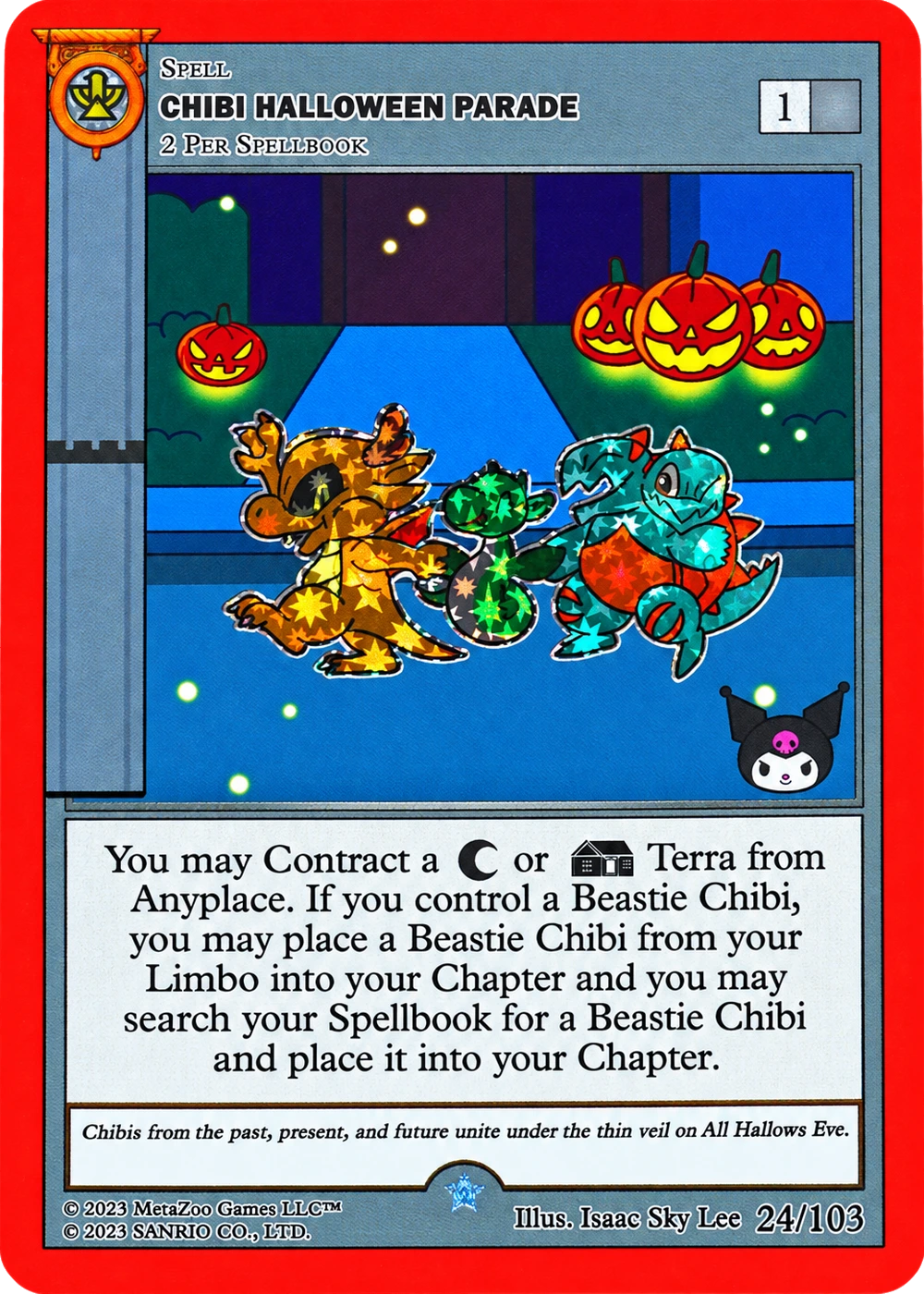 Chibi Halloween Parade 29/103 Reverse Holo — Kuromi's Cryptid Carnival