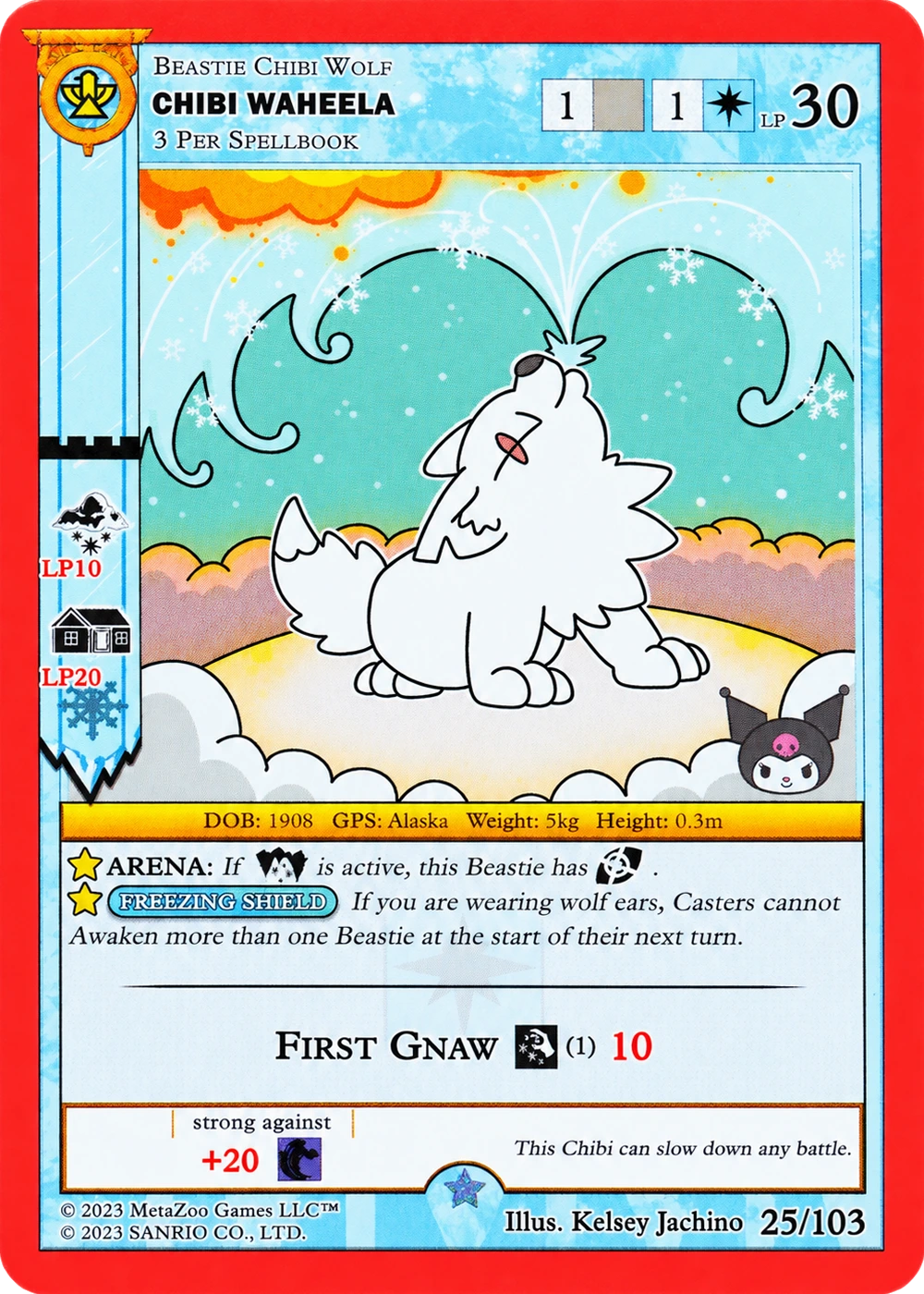 Chibi Waheela 25/103 Non-Holo — Kuromi's Cryptid Carnival