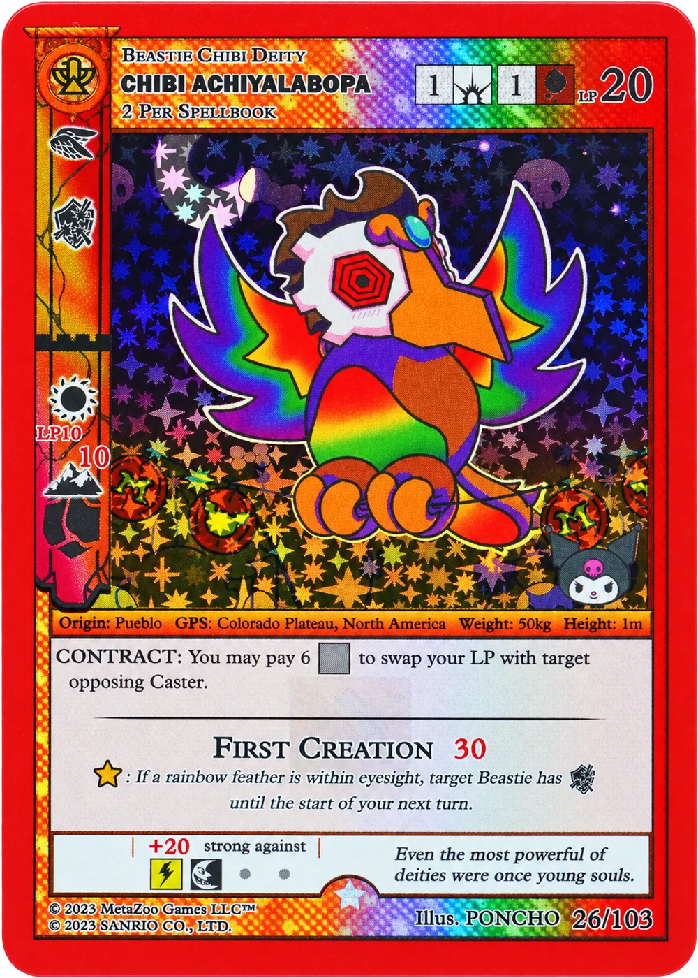 Chibi Achiyalabopa 26/103 Full Holo — Kuromi's Cryptid Carnival