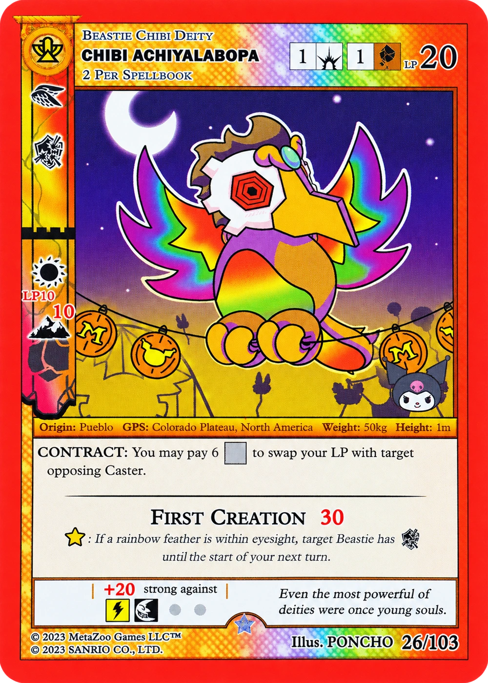 Chibi Achiyalabopa 26/103 Non-Holo — Kuromi's Cryptid Carnival