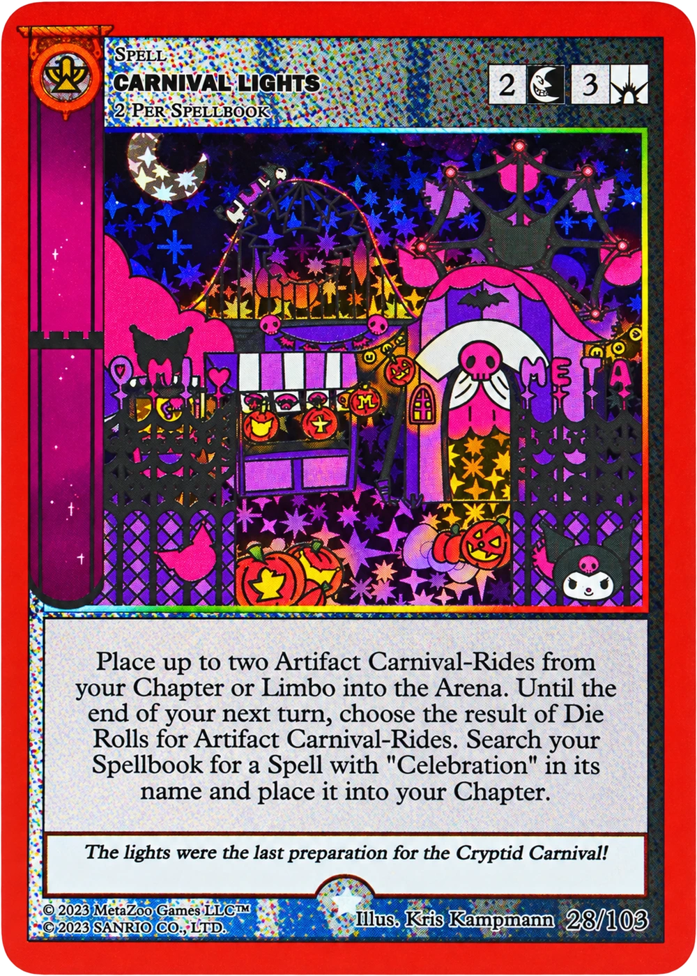 Carnival Lights 28/103 Full Holo — Kuromi's Cryptid Carnival