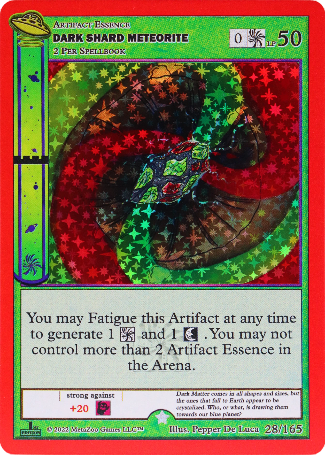 Dark Shard Meteorite 28/165 Full Holo MetaZoo UFO