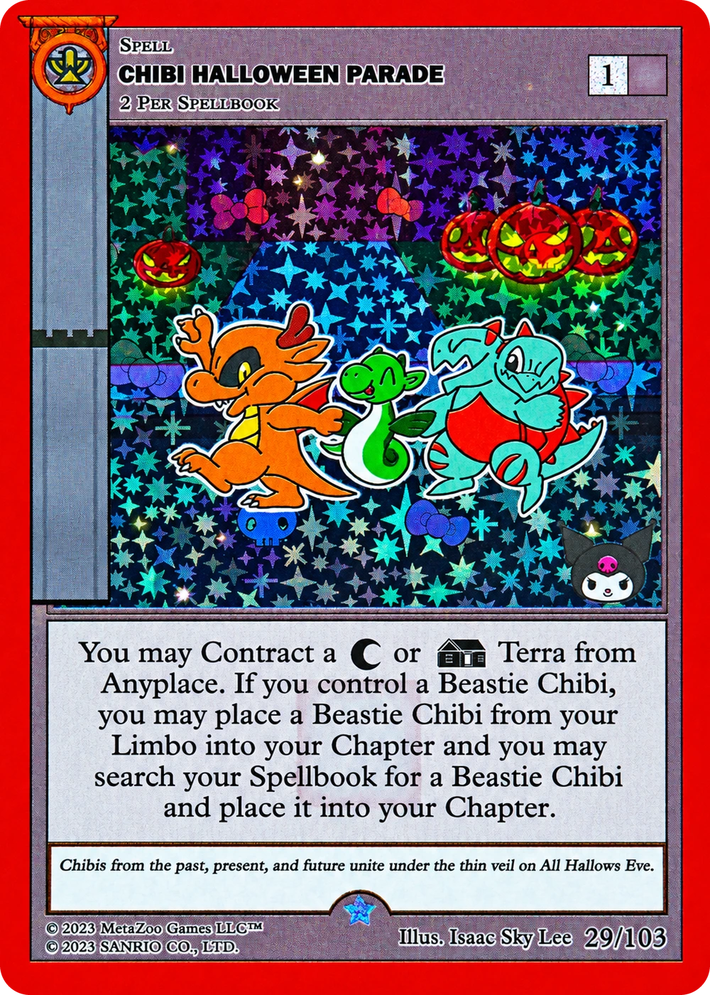 Chibi Halloween Parade 29/103 Full Holo — Kuromi's Cryptid Carnival