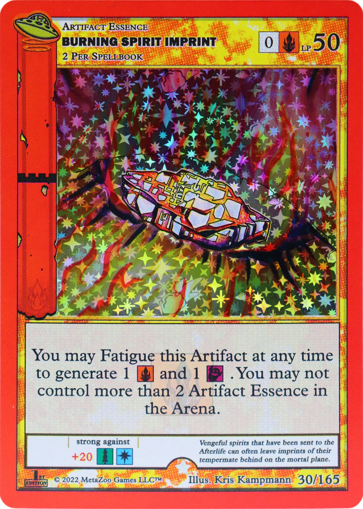 Burning Spirit Imprint 30/165 Full Holo MetaZoo UFO