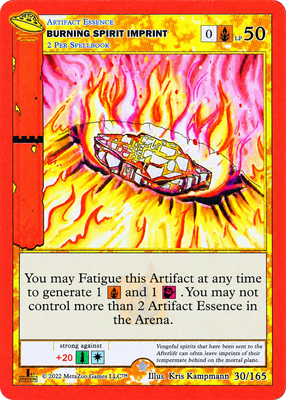 Burning Spirit Imprint 30/165 Non-Holo MetaZoo UFO