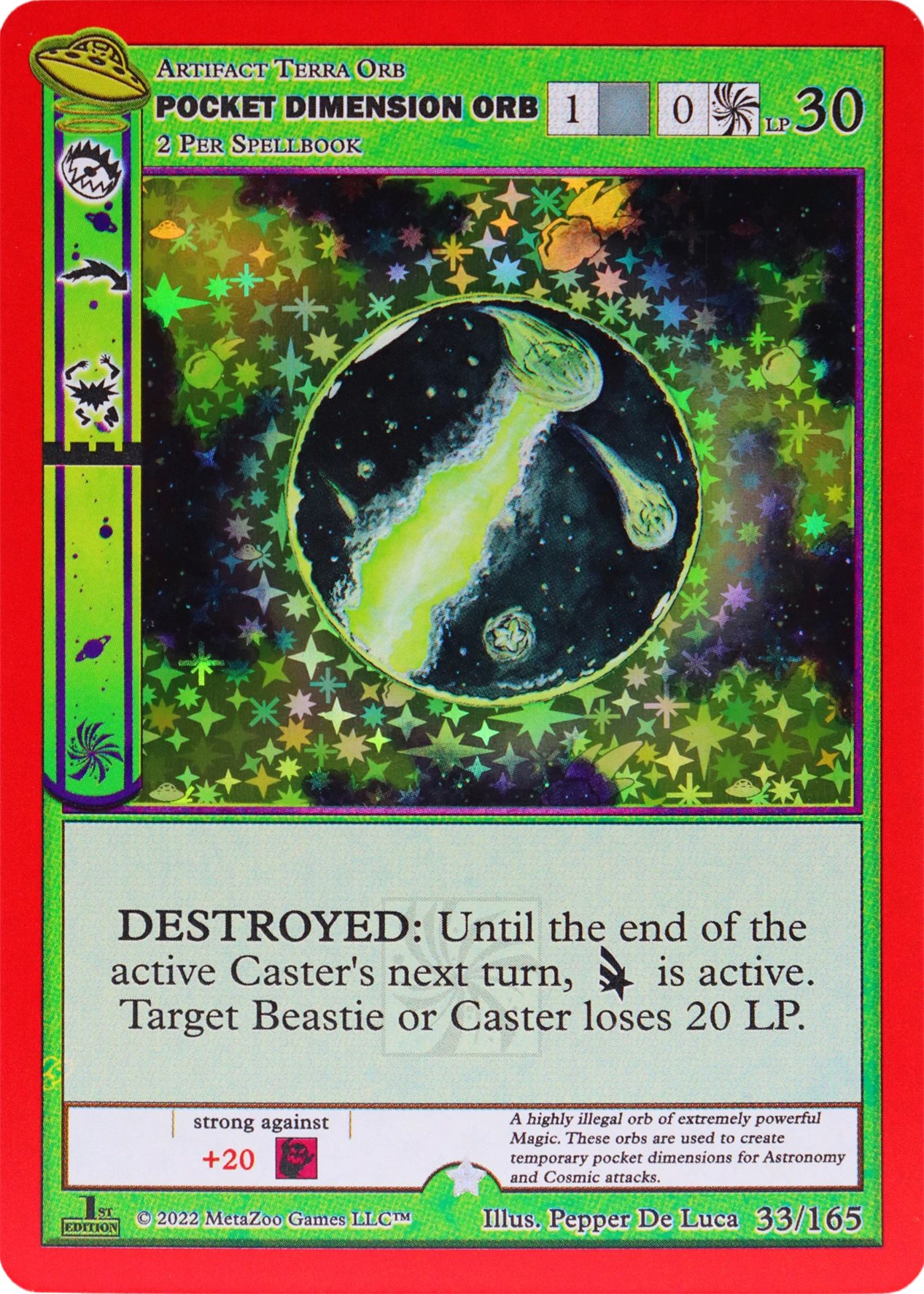 Pocket Dimension Orb 33/165 Full Holo MetaZoo UFO