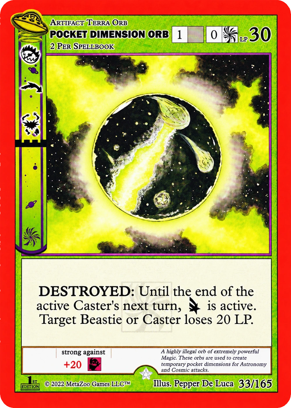 Pocket Dimension Orb 33/165 Non-Holo MetaZoo UFO