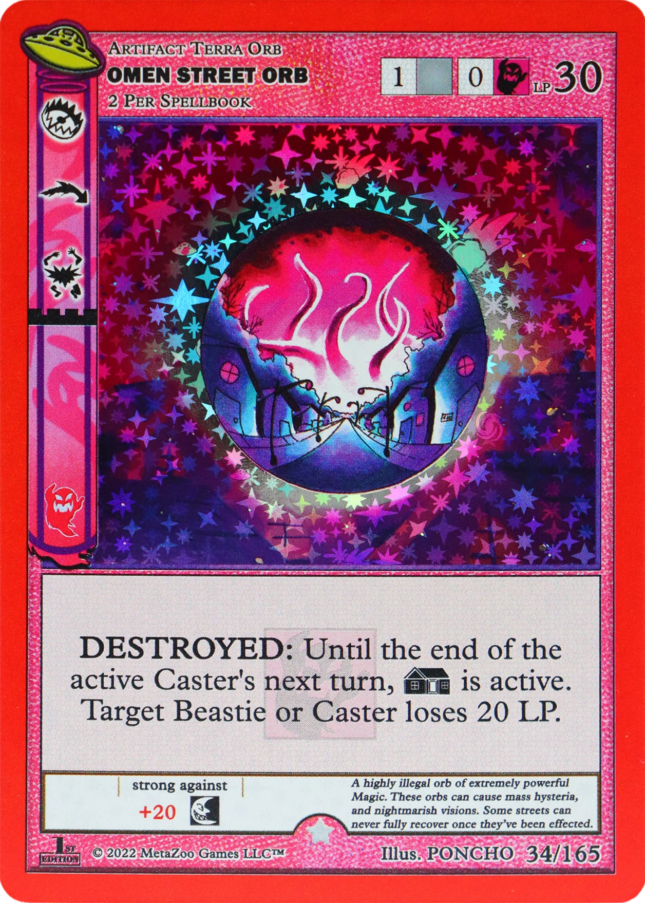 Omen Street Orb 34/165 Full Holo MetaZoo UFO