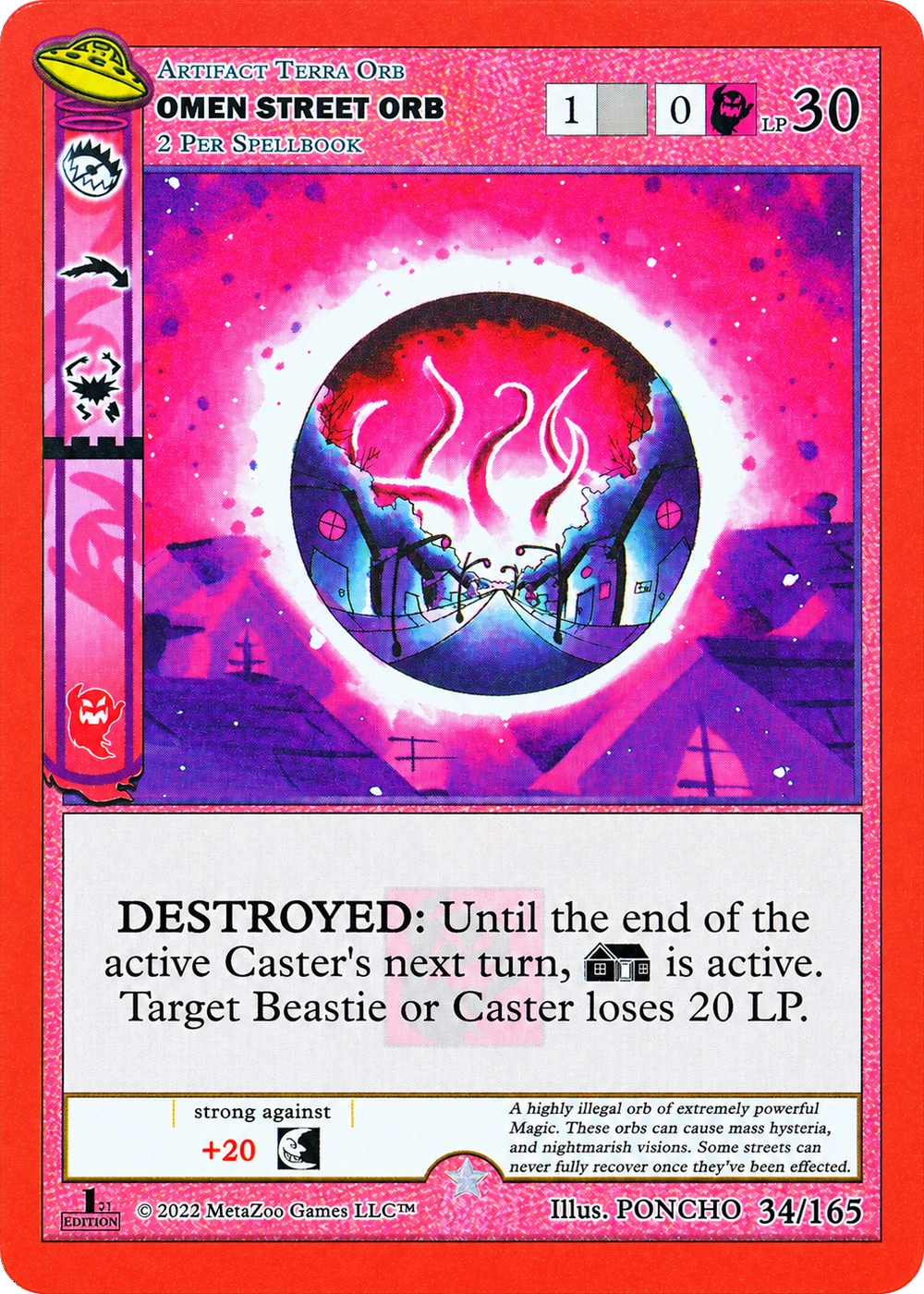 Omen Street Orb 34/165 Non-Holo MetaZoo UFO