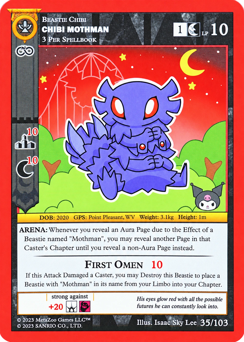 Chibi Mothman 35/103 Non-Holo — Kuromi's Cryptid Carnival