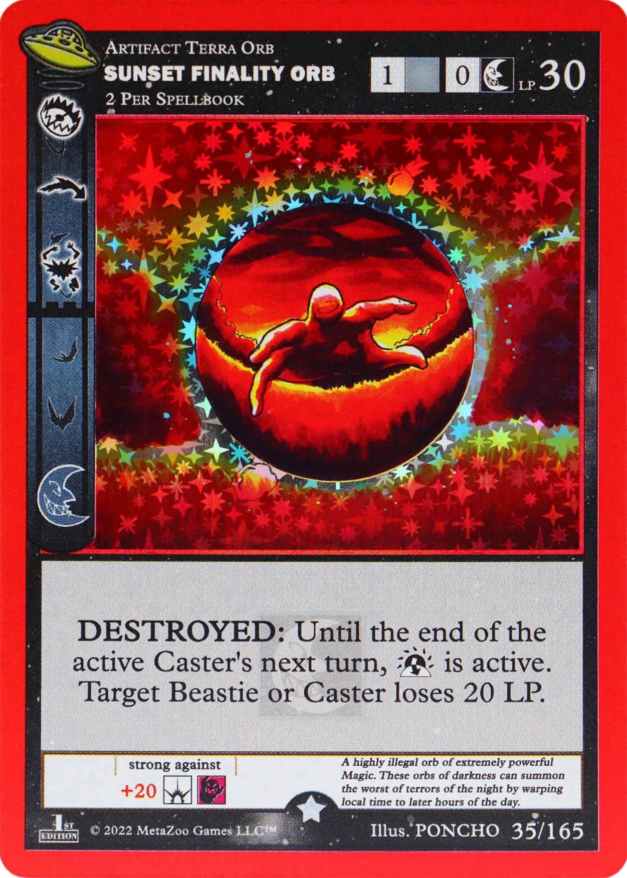 Sunset Finality Orb 35/165 Full Holo MetaZoo UFO