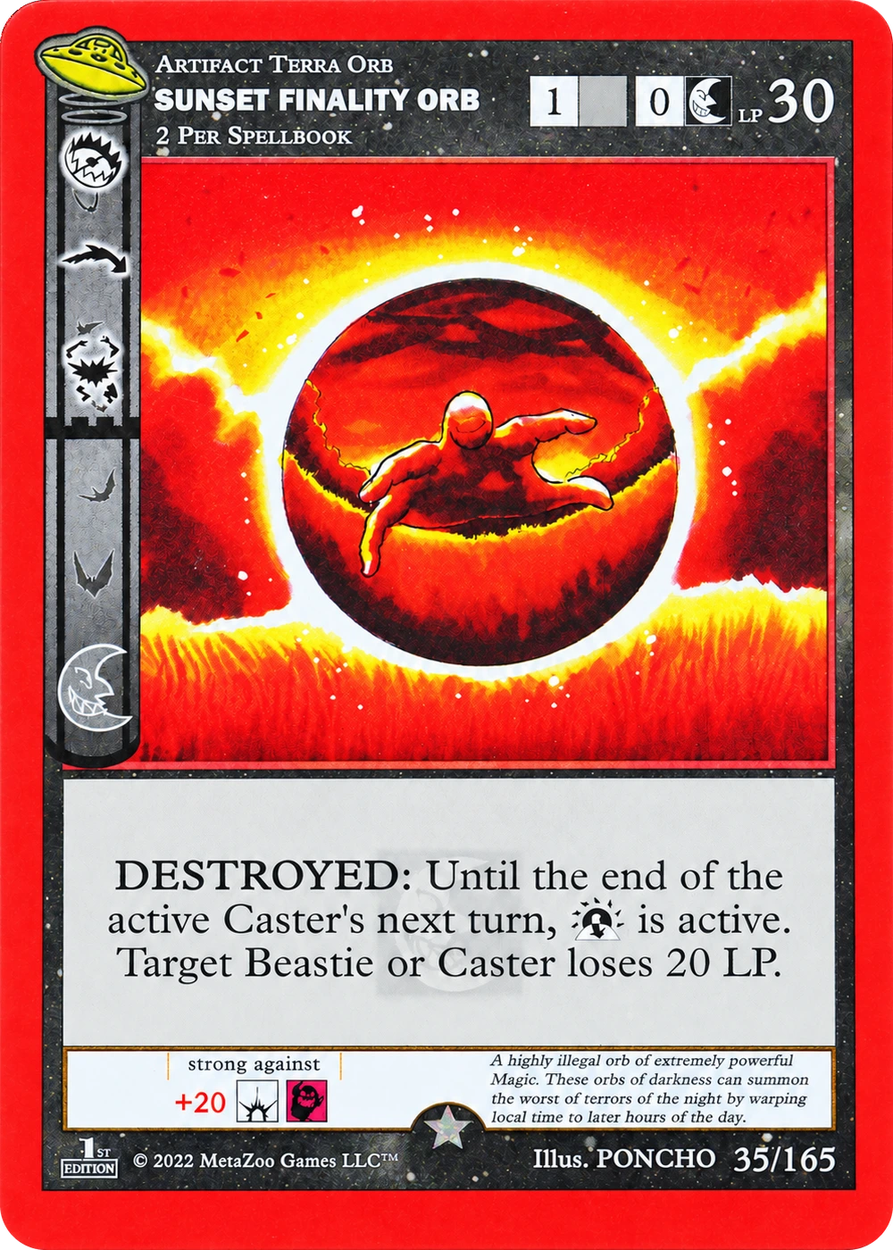 Sunset Finality Orb 35/165 Non-Holo MetaZoo UFO