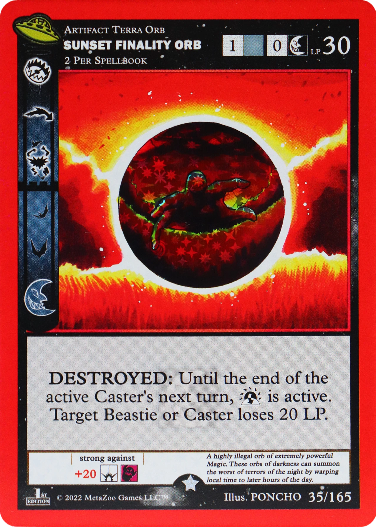 Sunset Finality Orb 35/165 Reverse Holo MetaZoo UFO