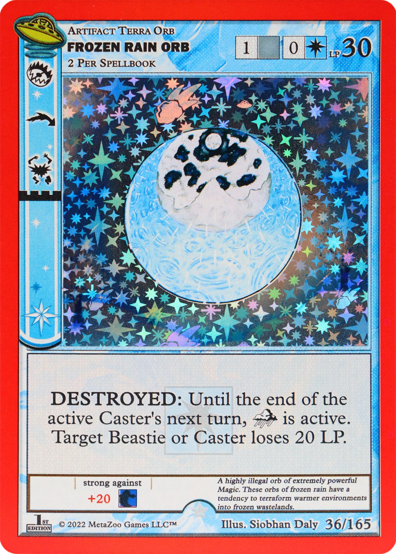 Frozen Rain Orb 36/165 Full Holo MetaZoo UFO