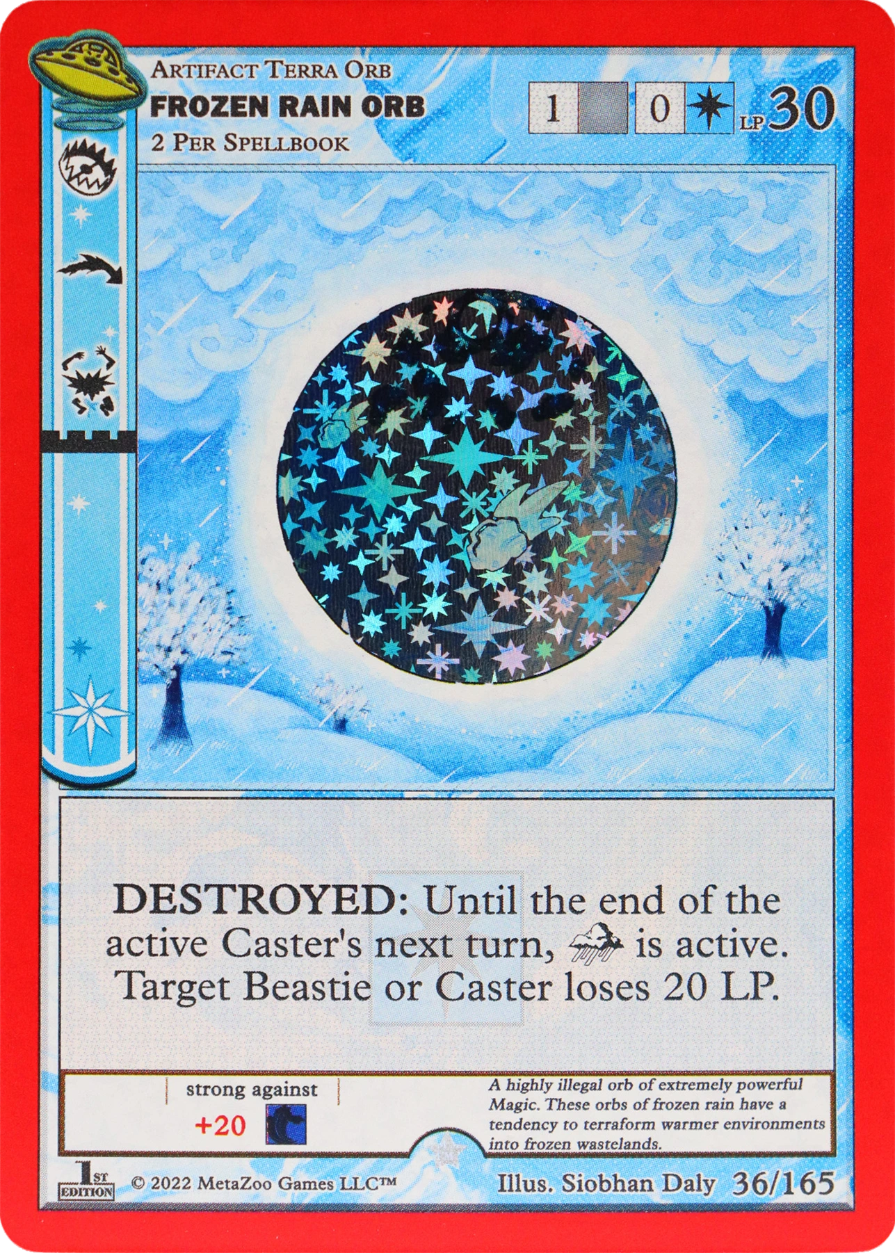 Frozen Rain Orb 36/165 Reverse Holo MetaZoo UFO