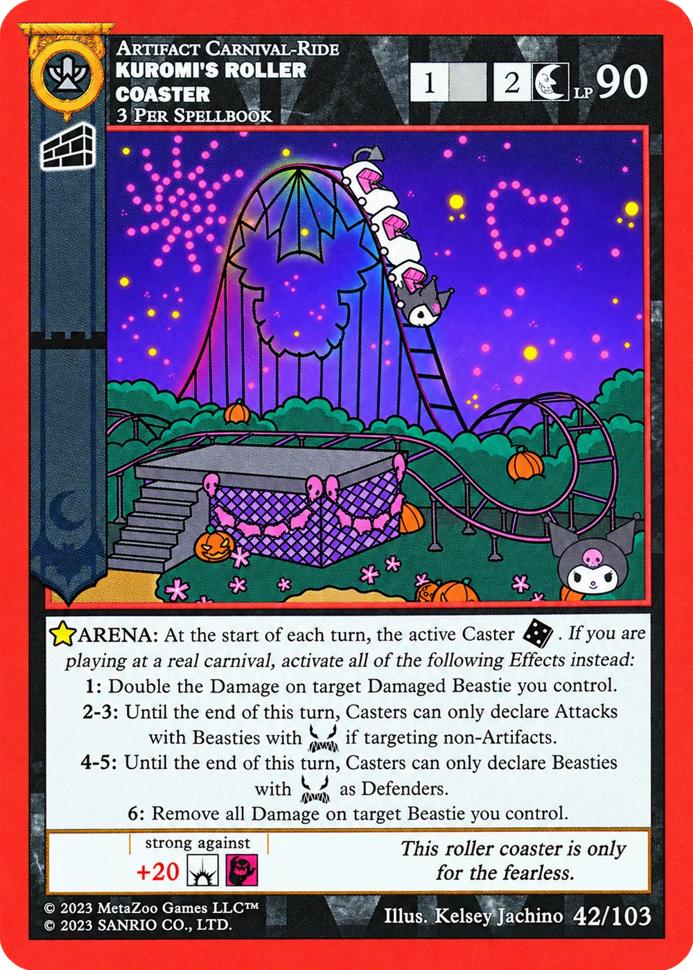 Kuromi's Roller Coaster 42/103 Non-Holo — Kuromi's Cryptid Carnival