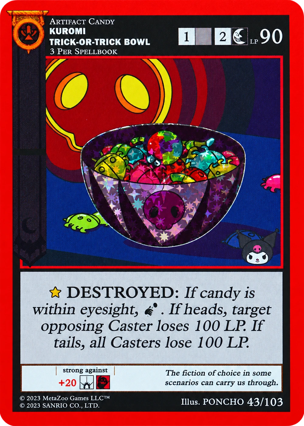 Kuromi Trick-or-Trick Bowl 43/103 Reverse Holo — Kuromi's Cryptid Carnival