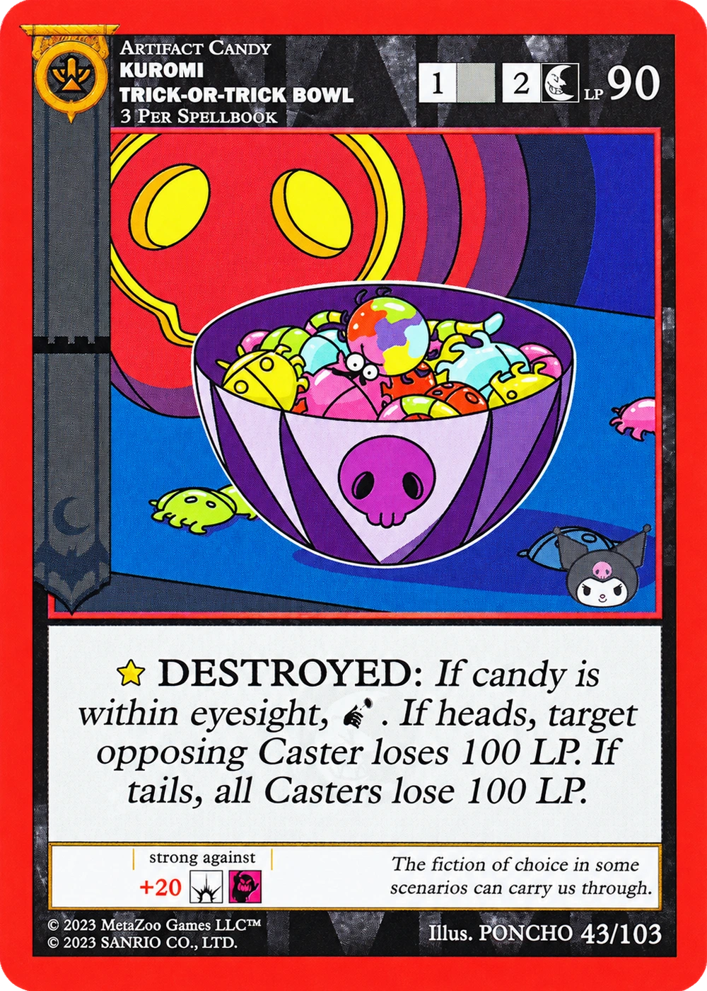 Kuromi Trick-or-Trick Bowl 43/103 Non-Holo — Kuromi's Cryptid Carnival