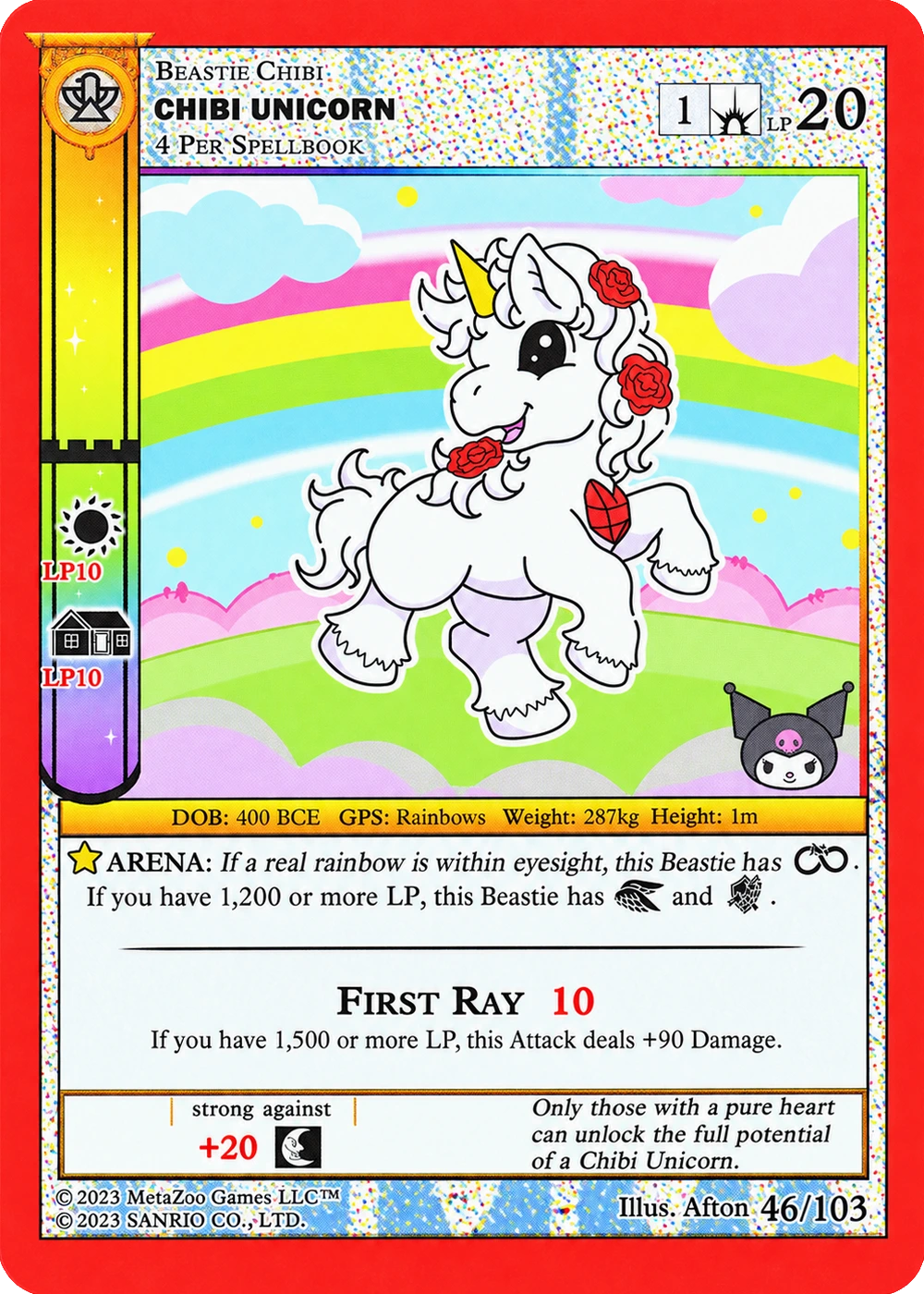Chibi Unicorn 46/103 Non-Holo — Kuromi's Cryptid Carnival