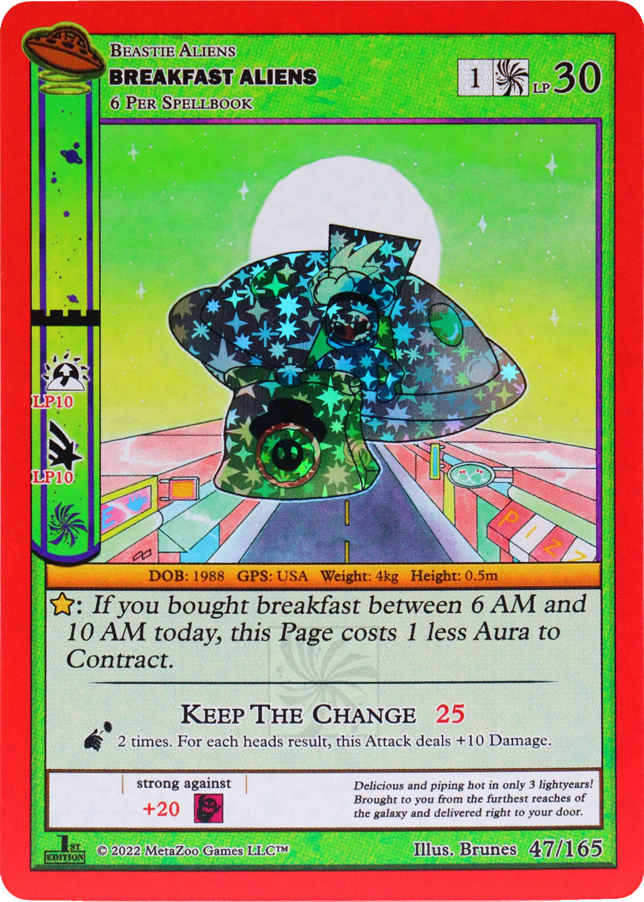 Breakfast Aliens 47/165 Reverse Holo MetaZoo UFO