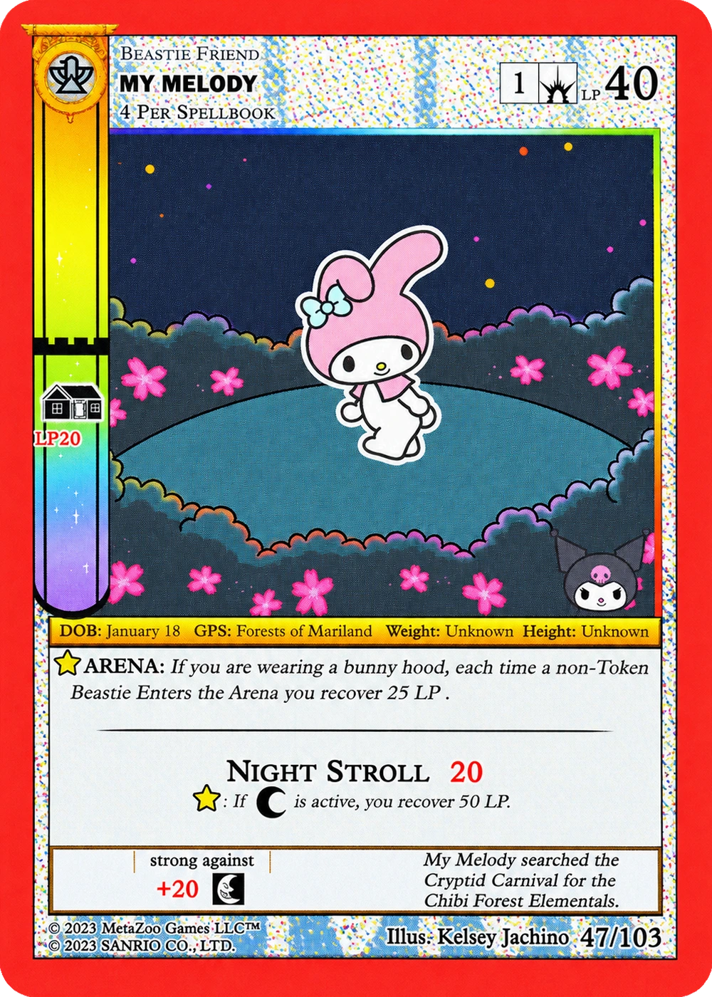 My Melody 47/103 Non-Holo — Kuromi's Cryptid Carnival