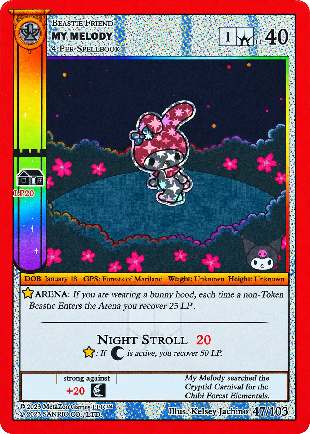 My Melody 47/103 Reverse Holo — Kuromi's Cryptid Carnival