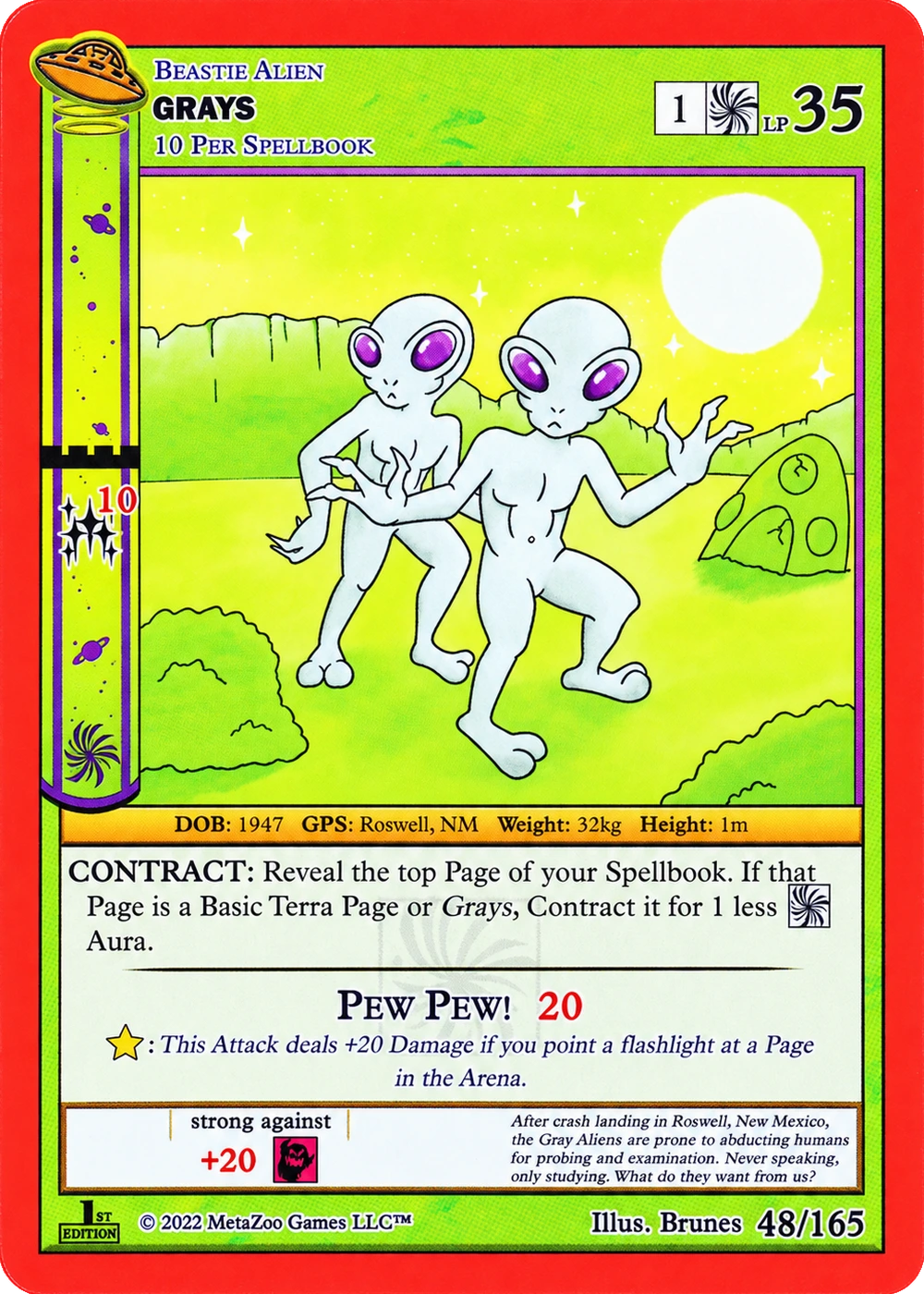 Grays 48/165 Non-Holo MetaZoo UFO