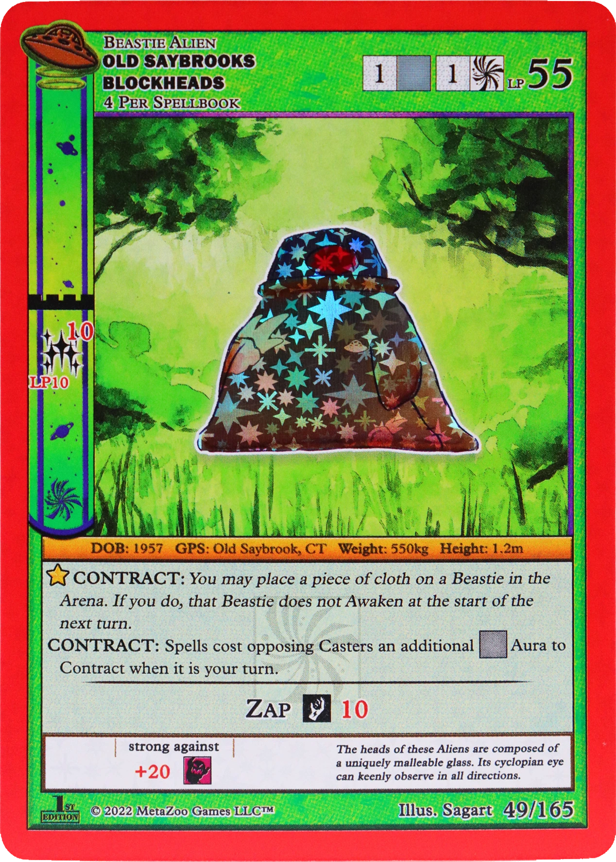 Old Saybrooks Blockheads 49/165 Reverse Holo MetaZoo UFO